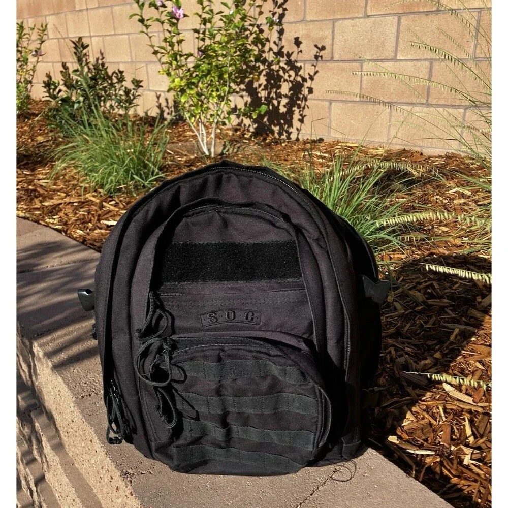 SOG Tactical Backpack Black Molle EDC Hiking Travel Military Day Pack